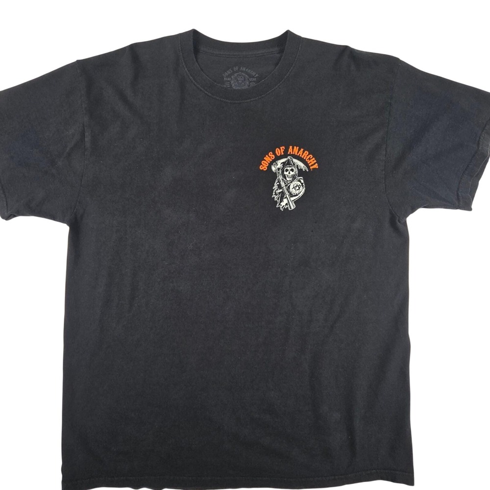 Sons of Anarchy T-Shirt Mens XL Black Graphic Reaper Logo Road Gear Prospect Tee